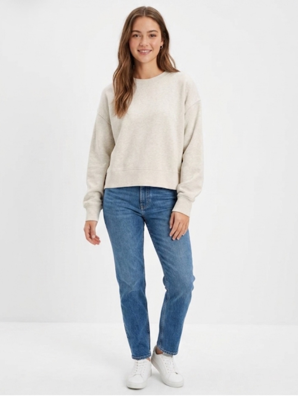American Eagle Cozy Cream Women's Crew Neck